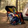 1pc UFO Robot Grendizer5 Theme Blanket - Digital Print, Polyester, Cozy for All Seasons, Perfect for Outdoor, Camping, and Travel