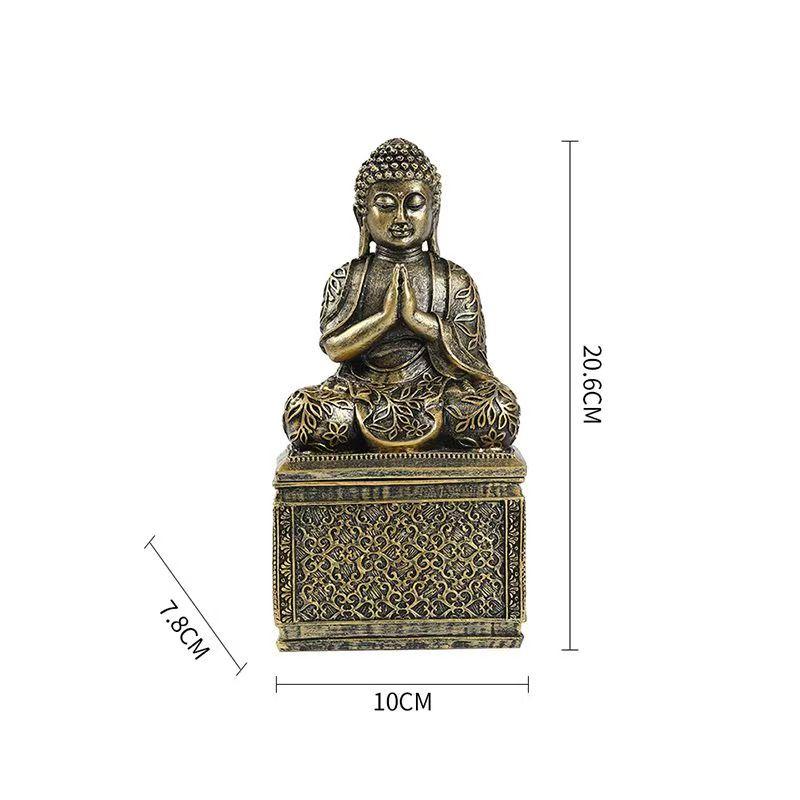 Elephant Buddha Statue Thailand Buda Resin Huddhism Figurines Fengshui Hindu Sitting Buddha Figurine Living Room Home Decor Gift