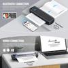 Aixiqee Inkless Portable Printer Wireless for Travel - High Resolution, 4200mAh Battery, Thermal Mini Printer for A4/A5/2/3/4in, USB, Lightweight, No