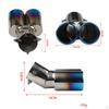 Car Dual Exhaust Tip Tail Pipe Tailpipe Stainless Steel Premium Durable Curved Type Replace