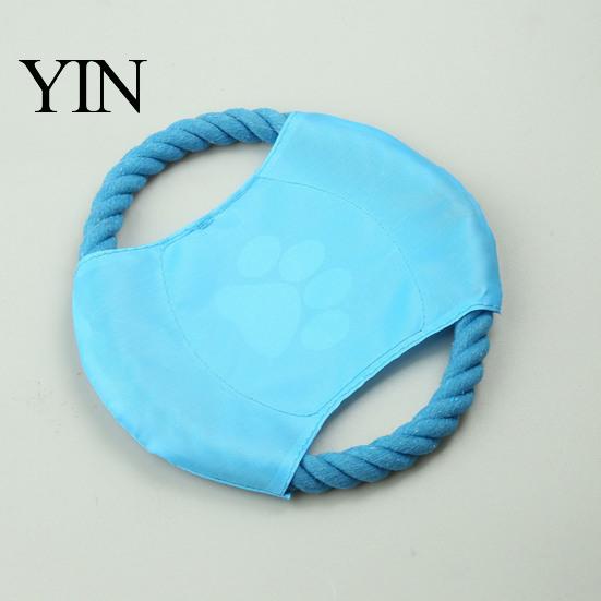 Energy Burning Training Toy Fabric Dog Flying Disc, Cotton Rope Interactive Tug of War Fetch And Play Gear for Small Medium Large Breeds, Outdoor Soft