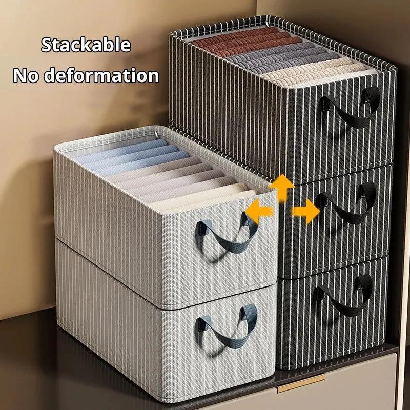 1 Piece of Clothing Storage Box, Household Foldable Clothing Storage Box, with Steel Frame Wardrobe for Organization and Storage