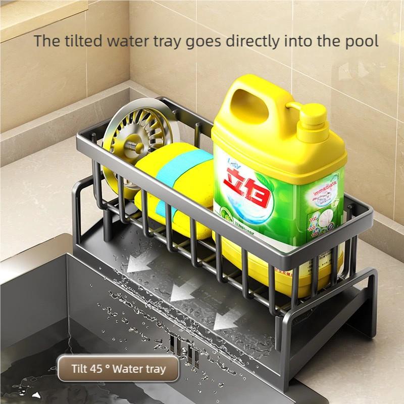 Tap Mounted Shelf for Home Kitchen Accessories Kitchen Spice Storage Shelf with Drainage Rack Installation Sink Organizer