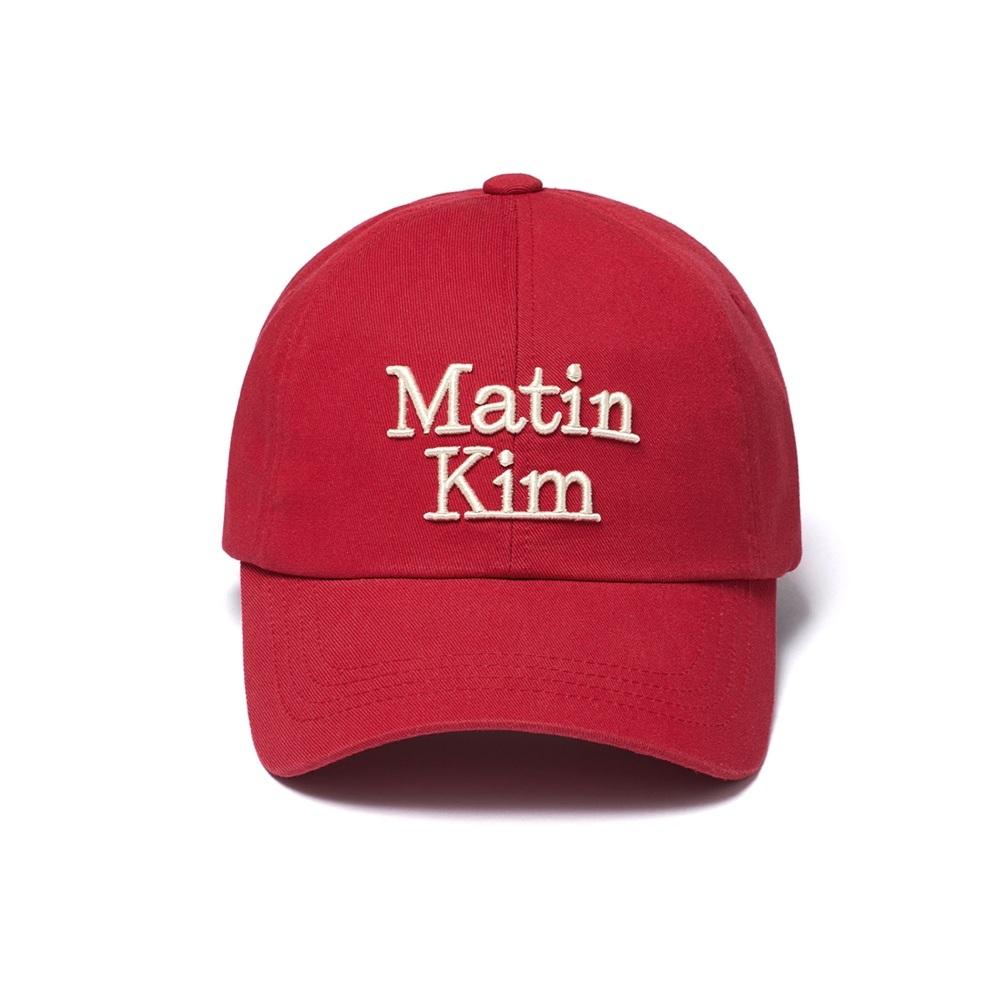 [Matinkim] Volume Logo Ball Cap in Red FREE