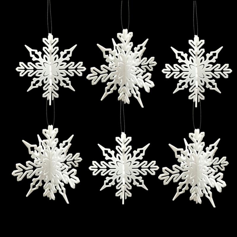 Christmas Snowflake Pendant Pack of 10 for Creative Ornament Living Room Decorat