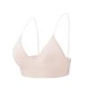 BYMERMAIDS Fitness Yoga Top Deep V Sexy Triangle Cup Bralette Boneless Sports Bra Seamless Push Up Bra Women's Tube Top Crop Top