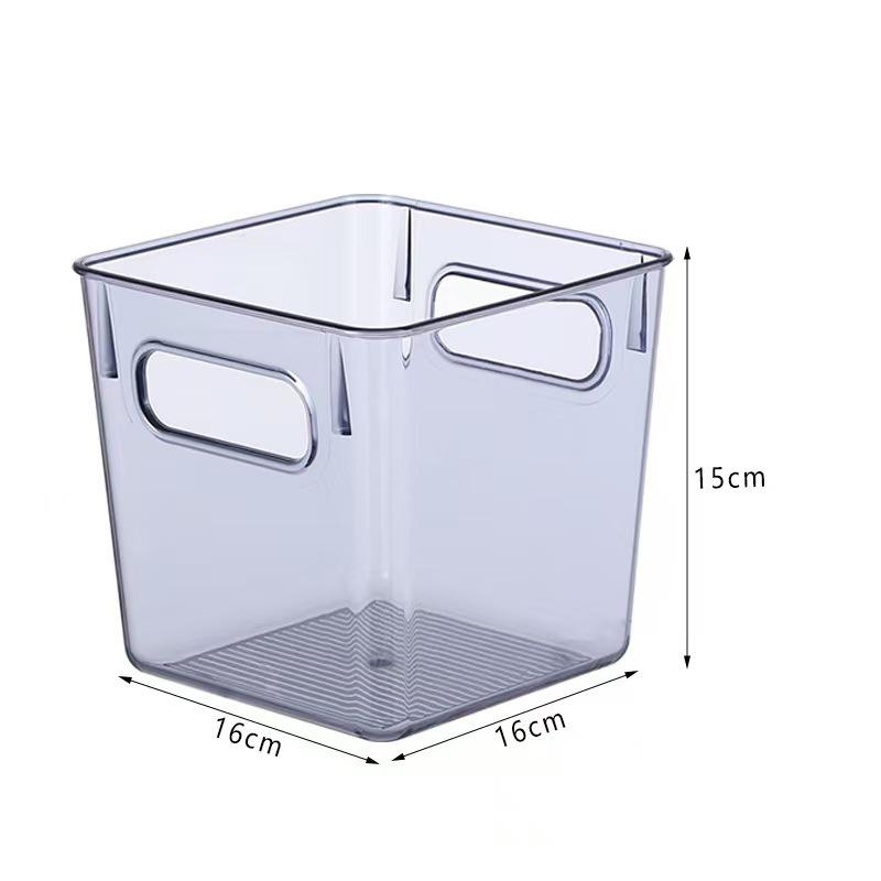 Transparent PET Storage Box for Books, Snacks, Fruits, Vegetables, and Kitchen Organization