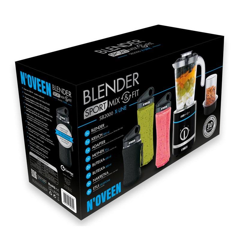 Blender Noveen Sport Mix & Fit SB2000 Xline Black