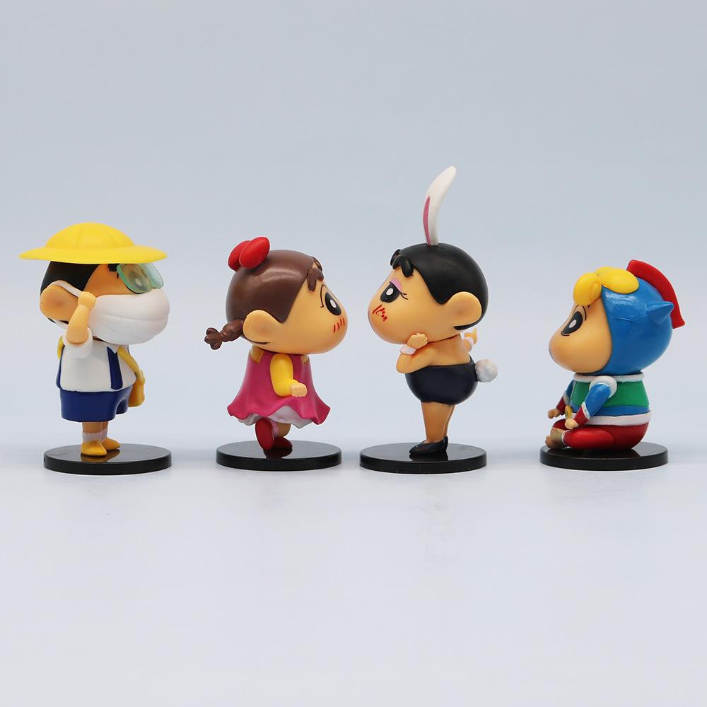 6Pcs/Set Anime Crayon Shin-Chan Figurine Toy Funny Party Collectible Model Doll Fans Gift