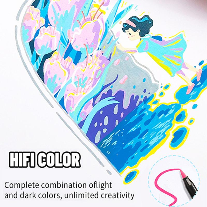 12/24/36/48/72 Colors Acrylic Paint Markers Brush Tip Paint Marker For Rock Painting Wood Canvas Stone Diy Crafts Christmas Gift