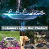 13/16/18cm Solar Fountain Pump Energy-saving Bird Bath Fountain  Ponds