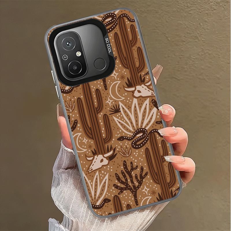 Cactus Pattern Shockproof Phone Case for Xiaomi Poco X7 X6 X5 X3 Pro F7 Ultra M8 Redmi 15C 15 14C 13C 12C 10C 13 12 10