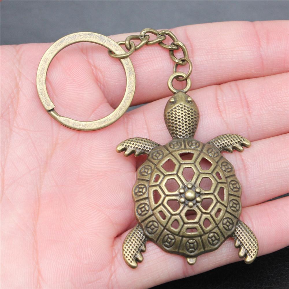 Starfish Shell Turtle Beach Ocean Keychain for Boys Trendy Boho Fathers Day Gift Classic Wallet Accessory