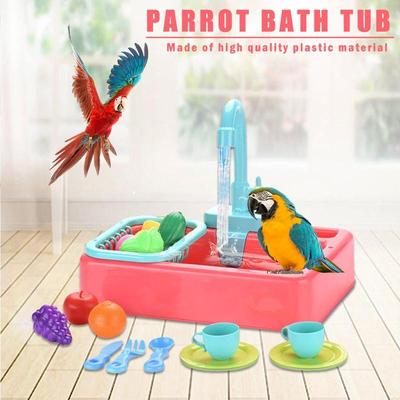 Papagei Barsch Dusche Haustier Vogel Bad Käfig Becken Papagei Bad Becken Papagei Dusche Schüssel Vögel Zubehör Papagei Spielzeug