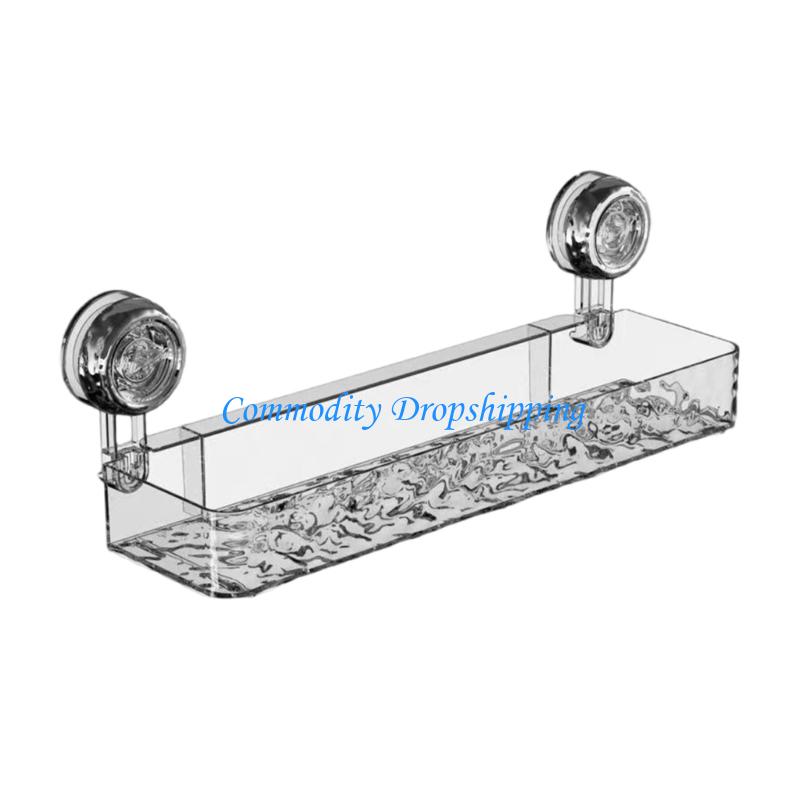 Y5JC Suction Cup Storage Rack Wall Mounted Shower Waterproof Bathroom Shelf