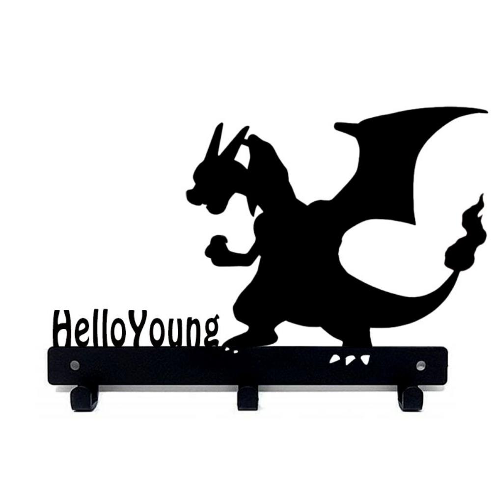 1pc of Mighty Fire Dragon Coat Key Traction Rope Wall Mount Bracket Storage Rack Towel Rack Storage Rack Storage Rack Iron Art
