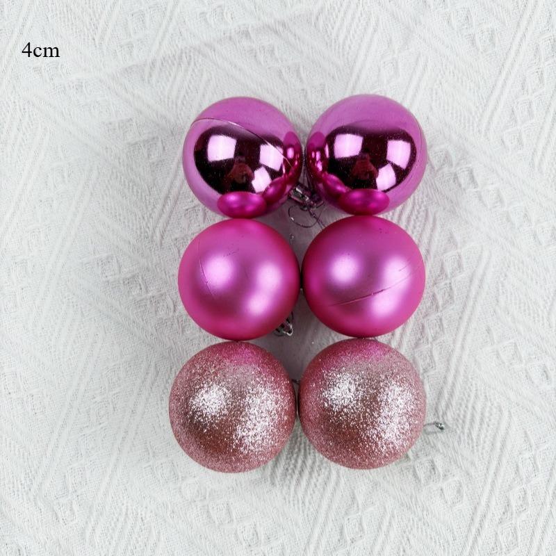 

Рождественский шар Украшение для рождественской елки Домашний рождественский подвесной кулон Украшение для новогодней вечеринки Подарок Navidad 6pcs/4cm розы красного