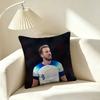 H-Harry Kane Football Player Square Double-Sided printed Pillow Case Bedroom Bedside Pillow Sofa Cushion Cover