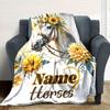 Sunflower Blanket Personalized Name Soft Comfortable Stylish Blanket Car Blanket Perfect For Travel Camping Outdoor Home Suitable For All Seasons