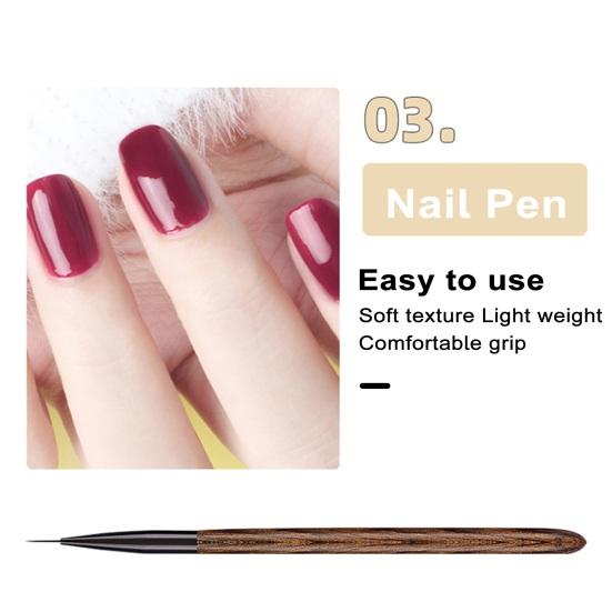Sandalwood Nail Art Pen Vytvářejte úžasné květinové vzory Ekologické lehké tělové UV manikúrové pero