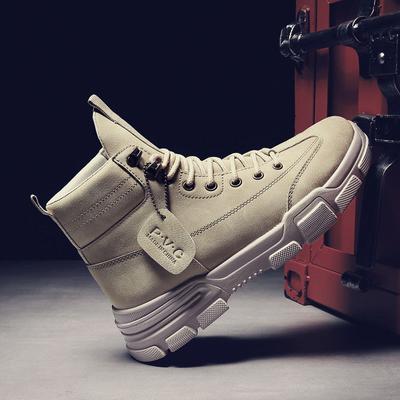 New Men Boots Leather Waterproof Lace Up Boots Men Winter Ankle Lightweight Shoes for Men Winter Casual Non Slip Erf4