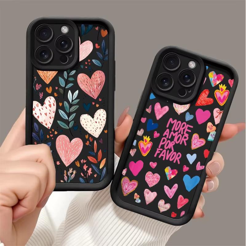 Love Heart Flower Case For Motorola Moto Edge 70 50 Pro 60 Fusion 40 Neo G22 G24 G84 G86 G53 G14 G15 G35 G52 G60 G75 G54 Cover