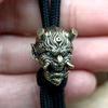 Prajna Skull Head Brass Knife Beads EDC DIY Paracord Woven Bracelets Lanyard Pendants Accessories Outdoor Tool Hangings Charms