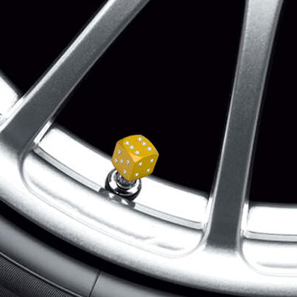 BOROLA New Dice Machined Aluminum Air Valve Cap Tire Aluminum