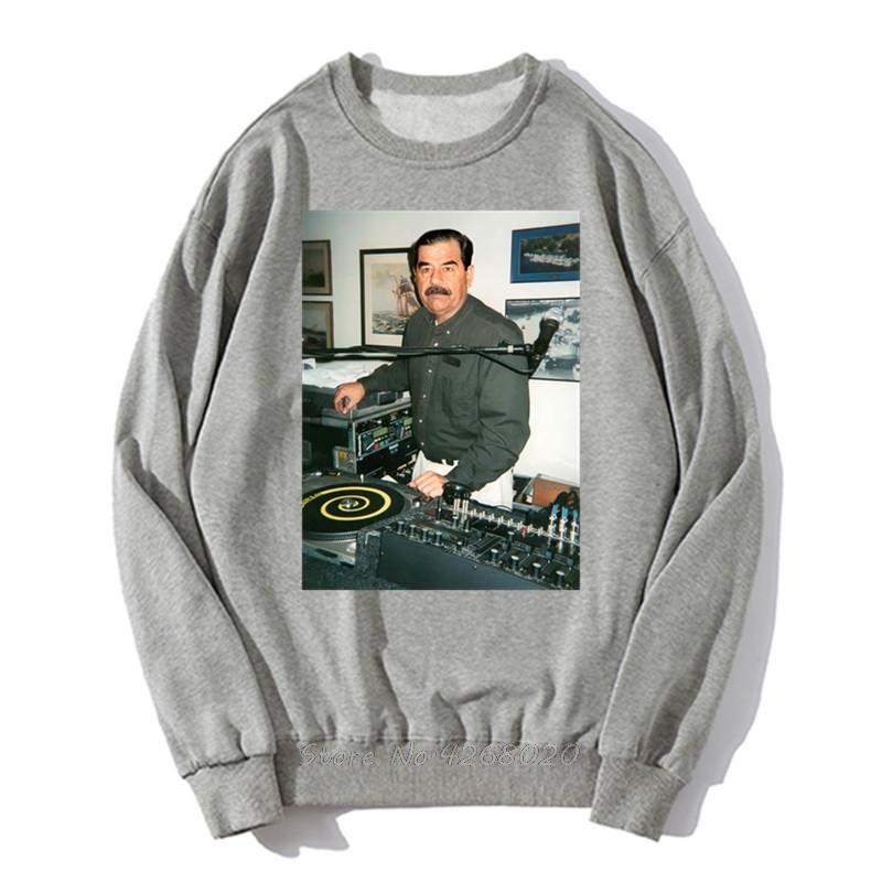 Dj Saddam Hussein Technics 1200 Iraq House Edm Hip Hop hoodie Unisexs Pullover Fleece Hoodies Sweatshirt Streetwear Harajuku S