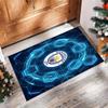 Manchester City Printed Flannel Area Rug Non Slip Soft Polyester Floor Carpet Indoor Decor Mat for Bedroom Living Room Sofa