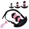 YOCY Mouth Gag Horse Dildo 10 Modes Vibrator Adjustable Leather Strap Sex Toy For Couple Game Bondage
