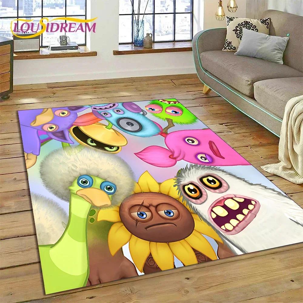 3D-Spiel „My Singing Monsters“ Cartoon-Teppich für Schlafzimmer, Wohnzimmer, Zuhause, Sofa-Dekoration, Kinderspiel, große Dekor-Bodenmatte