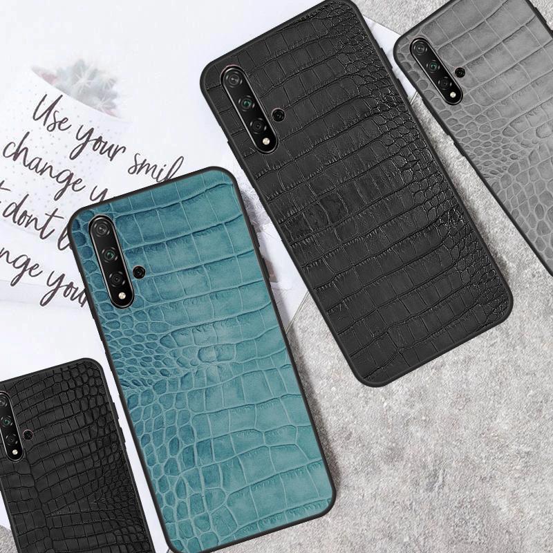 Crocodile Pattern Print Case For Huawei P40 Lite P20 P30 Nova 11 Pro 3i 7i 8i 11i Y91 Y60 Y70 Y61 Y90 9 10 SE Cover
