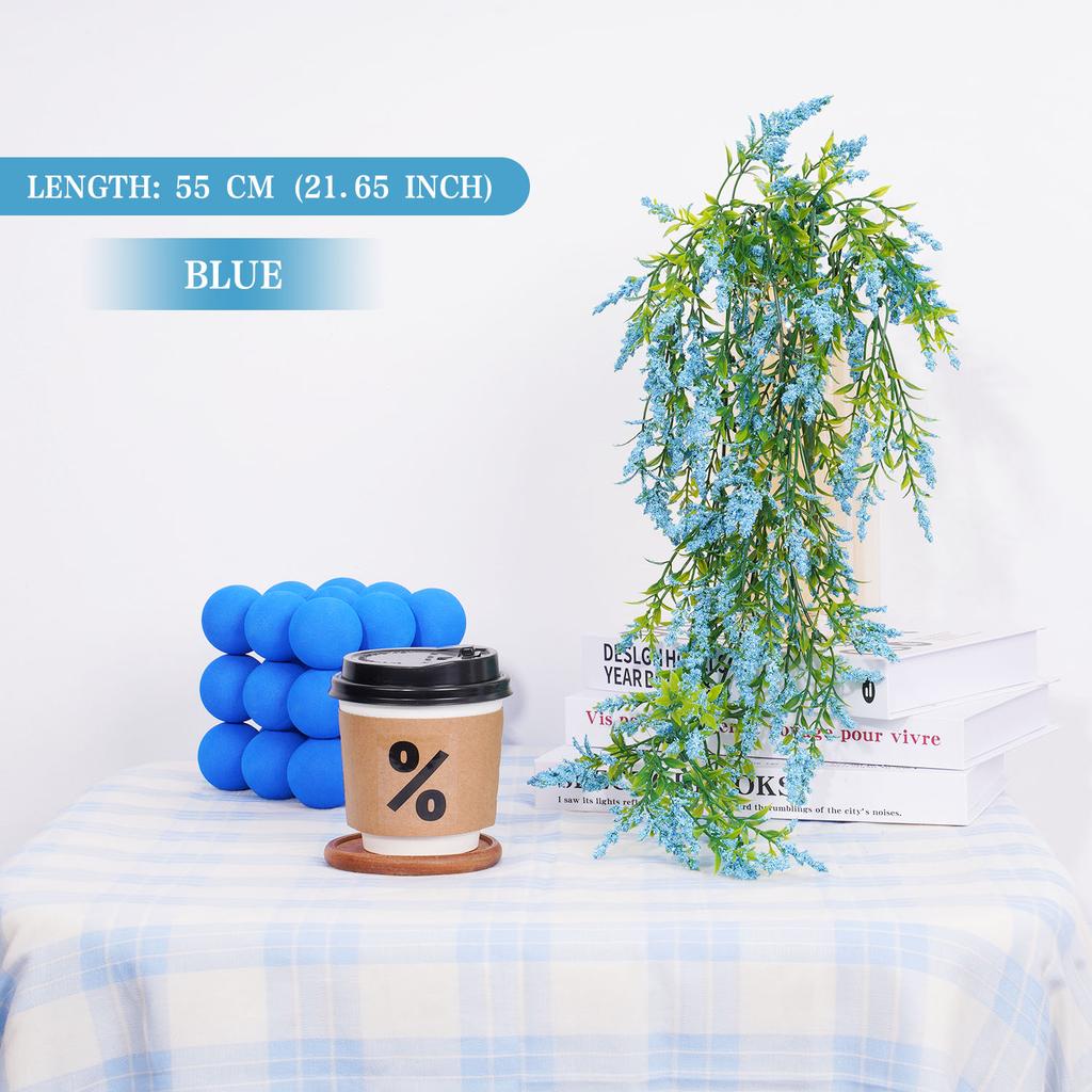 Artificial Hanging Flowers Fake Vine Garland Plants Hanging Baskets Garden Decorfor Home Wedding Party Outdoor Yard Wall