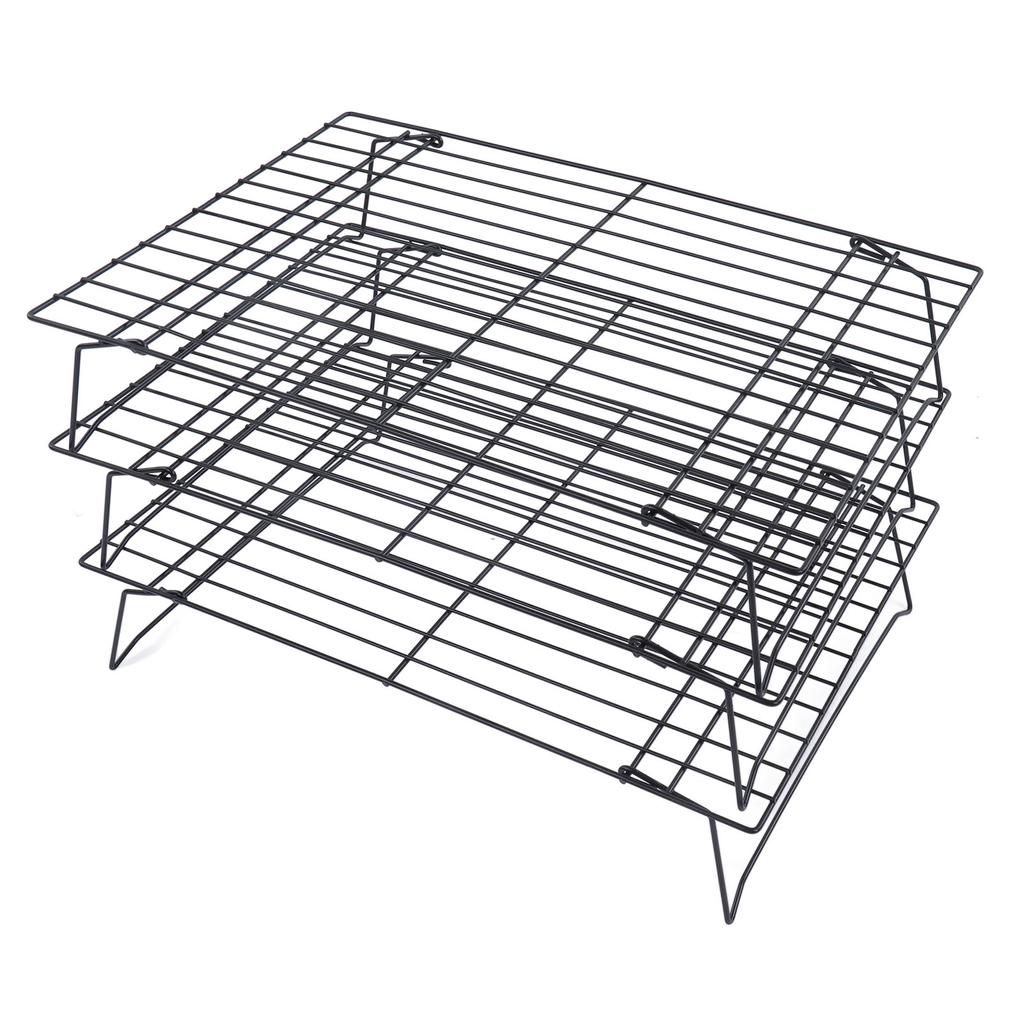 13 Inch Iron Baking Rack 3 Layer Non Stick Cooling Racks for Cooking Baking Cake Biscuits