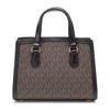 Michael Kors Chantal Classic Logo Pebbled Tote Bag Women Tote Black Brown 32R3G7CC0B-BROWN-BLK