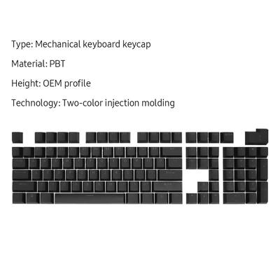 Keycaps for Mechanical Keyboard PBT Ergonomic 104 Keys Oil-resistant Replacement Key Caps with Puller for Cherry/Kailh/Gateron