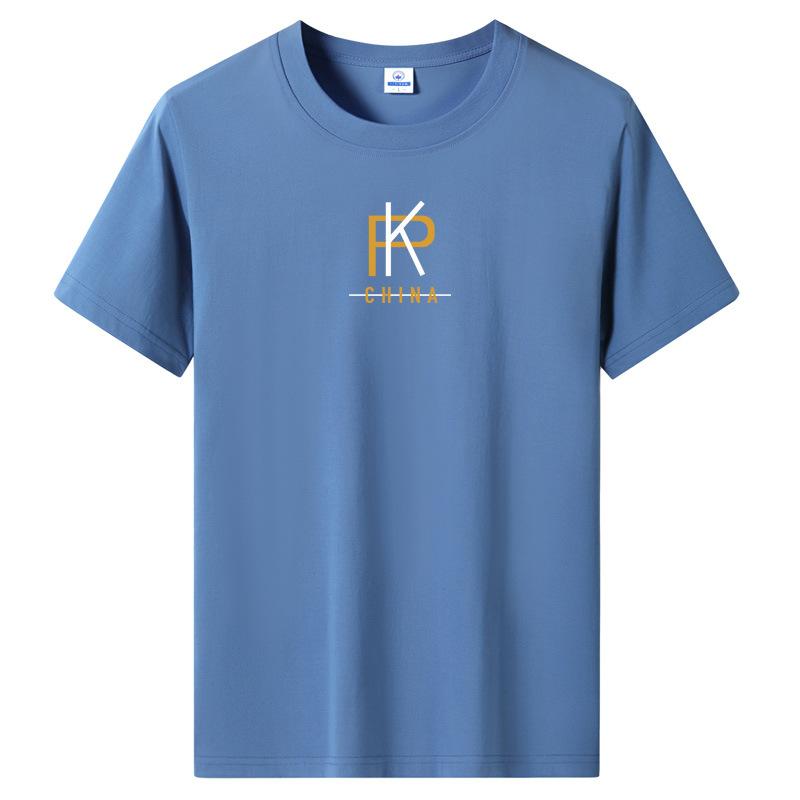 8 Colors Fashion Men's Short Sleeves Cotton T-shirt Large Size Loose Tee