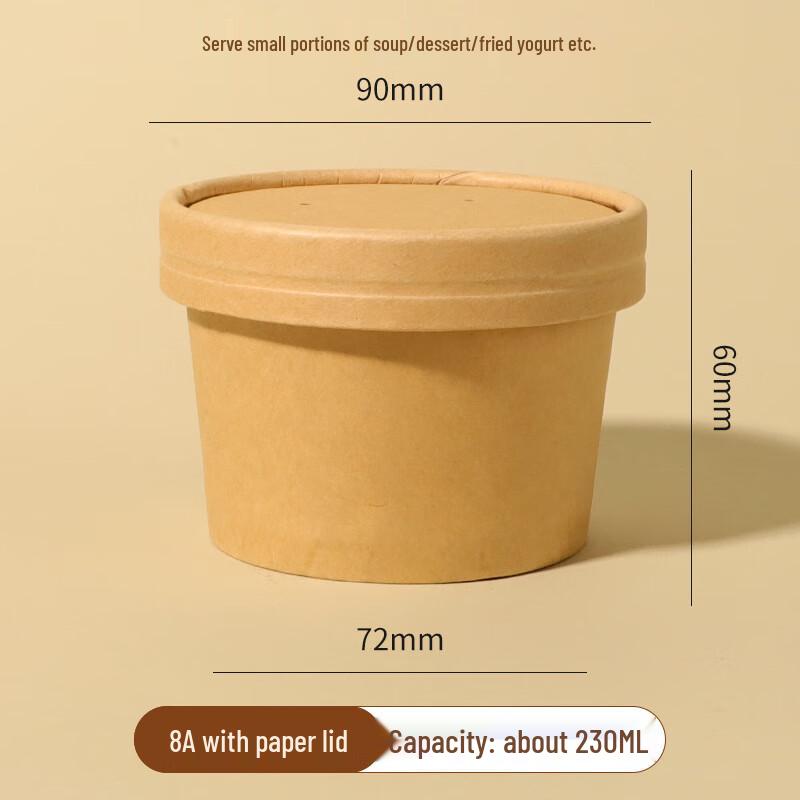 

Thick Kraft Paper Disposable Food Container