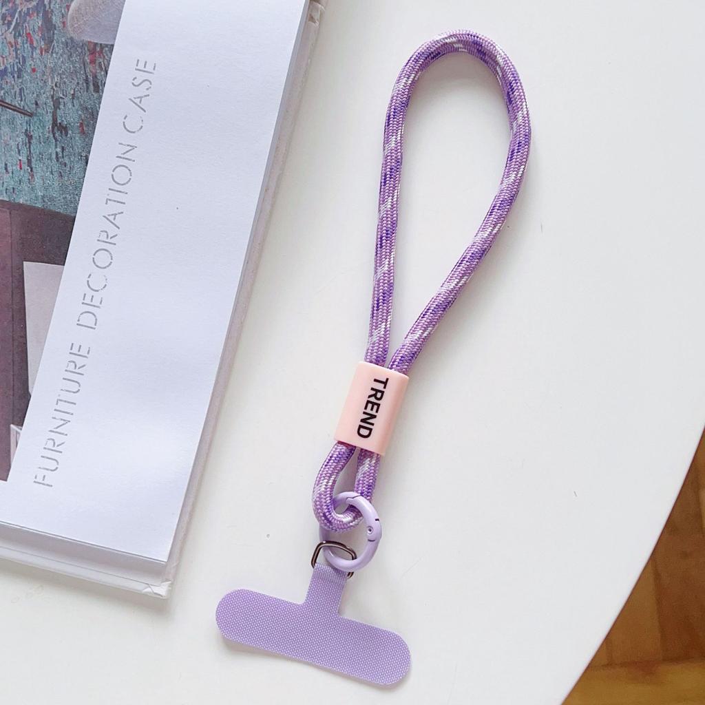 Adjustable Phone Wrist Strap Chain Fashion Simple Candy Color Mobile Phone Lanyard Universal Anti-lost Keychain Cellphone Strap