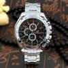 Mens Fashion Steel Band Watch With Quartz Movement And Compass For Business Gift