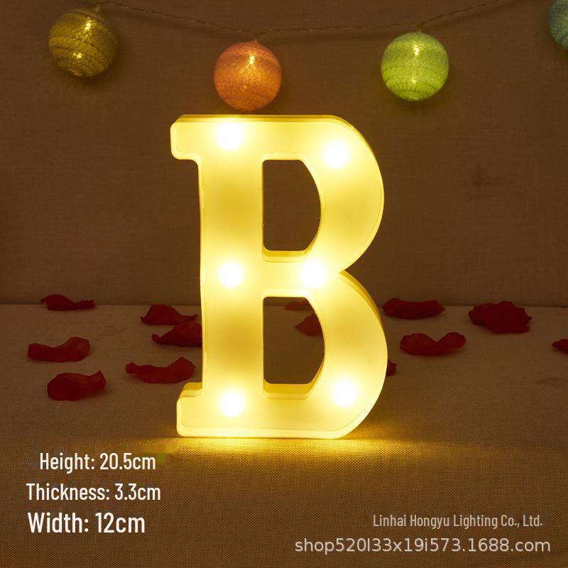 26 English Letter Night Lamp for Wedding Proposal or Decor