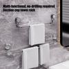 Suction Cup Towel Bar Extendable Towel Holder Stainless Steel Adjustable Wall Mount Towel Rack for Bathroom Kitchen Storage