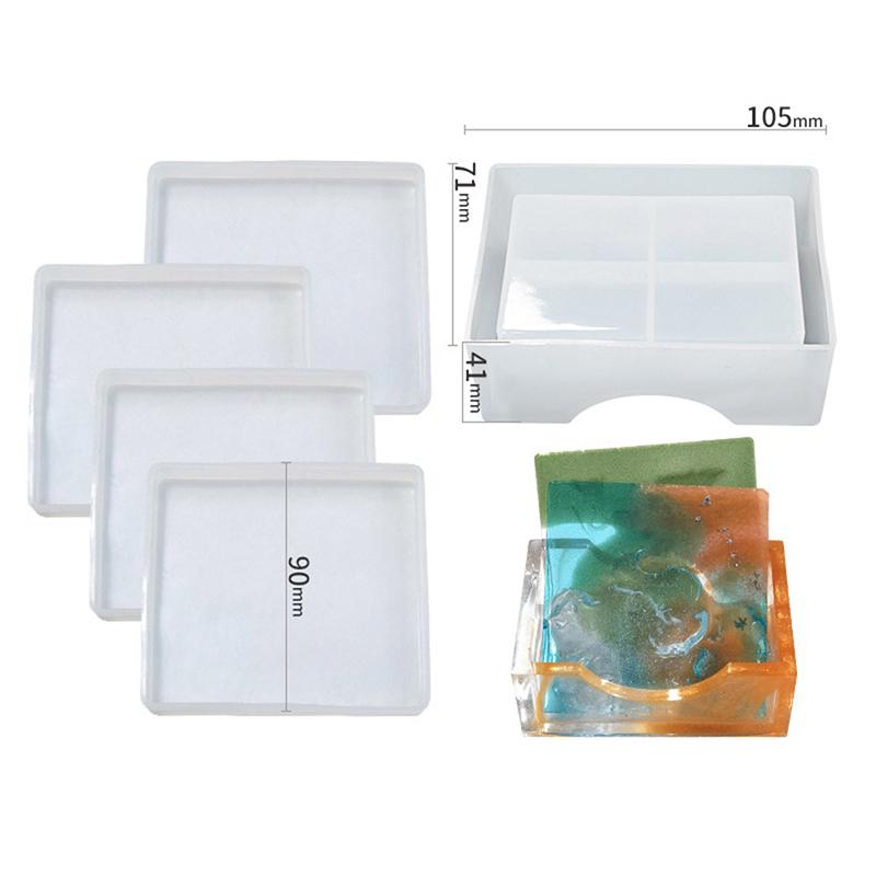 DIY Epoxy Mould Round Coaster and Coaster Storage Box Silicone Mould