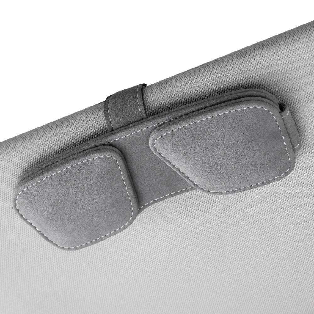 

Multifunctional Car Sun Visor Clip Magnetic Eyeglass Hanger Universal Sunglasses Holder Sun Visor сірий