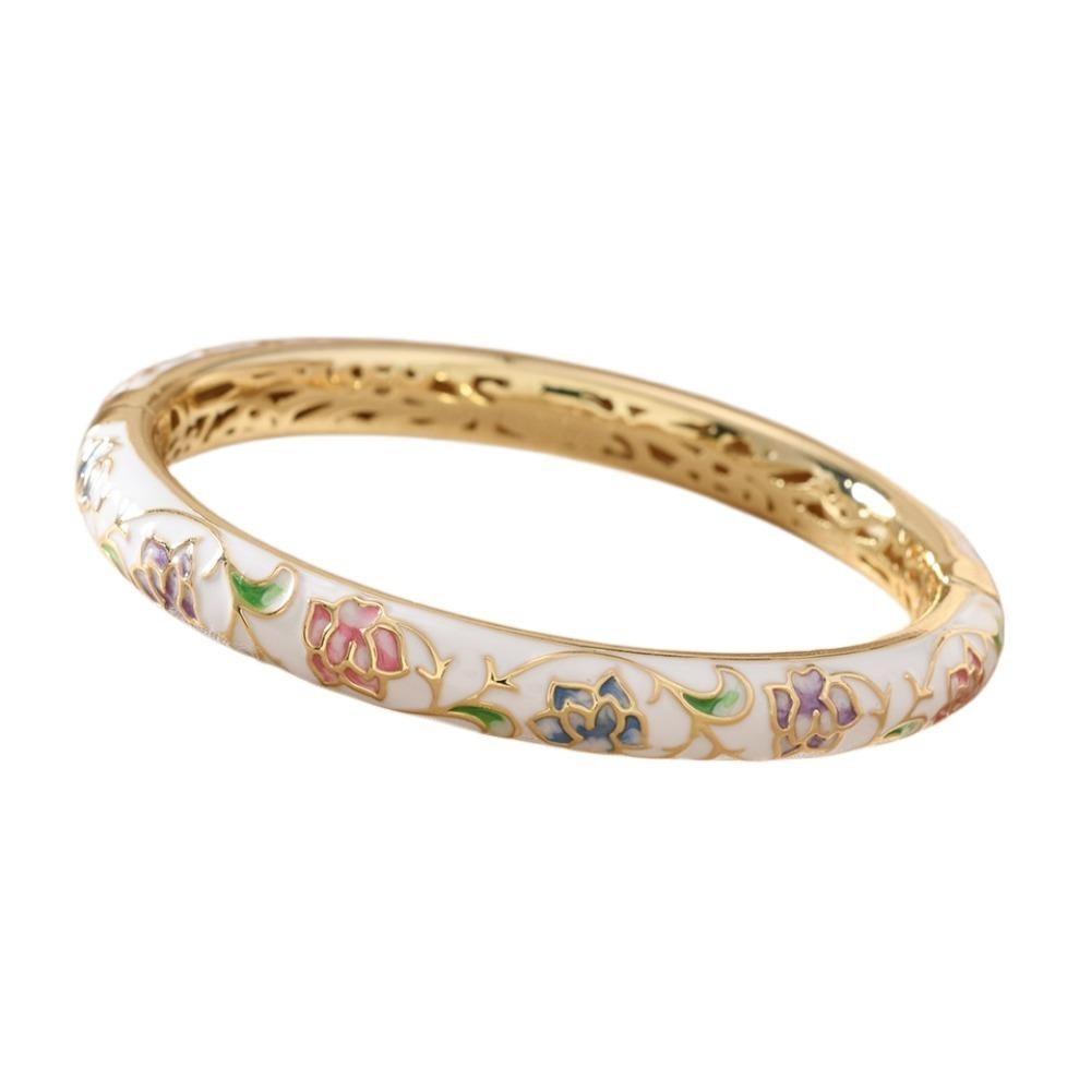 

Traditional Vintage Cloisonne Bangle Enamel Women s Hand Bracelet Jewelry Gifts StyleA