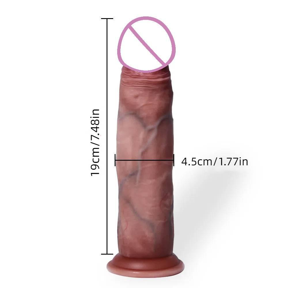Realistic Silicone Soft Flesh Phallus for Female Intimate Use
