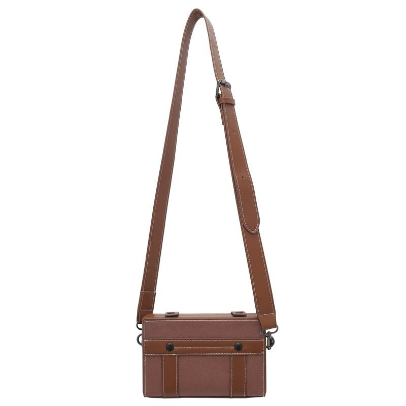 Popular ins niche bag Hong Kong style single shoulder crossbody versatile personalized men's new trendy high-end textured small square bag