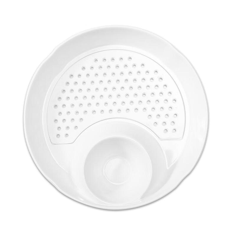 

Melamine Dumpling Plate with Drainage & Vinegar Dish