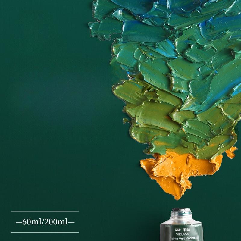 60/200ML White Artist-Grade Oil Paint in Aluminum Tube - Professional Quality for Beginners & Art Creation